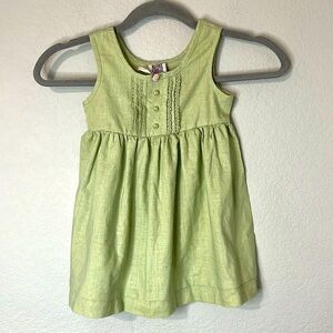Brooke Lindsay Linen Green 3T Dress NWT